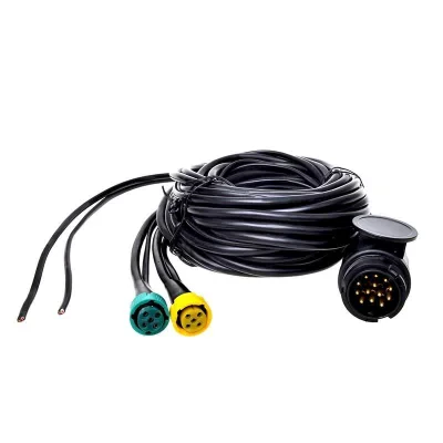 343093 - Ledningsnett 9M med plugg 13-pin og 2x kontakt 5-pin med DC forlengelse 6M