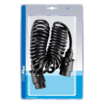 343509S - Spiralkabel 3M mit 2x Stecker 7-polig PVC im Blister