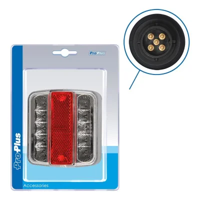 343604ECS - Baklykt 4-funksjon 98x105mm 14LED med 5-pin EC i bisterpakning