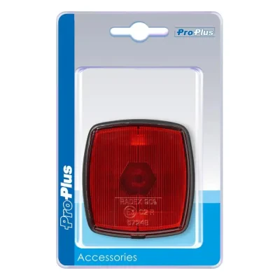343703S - Markeringslamp rood 66x62mm in blister