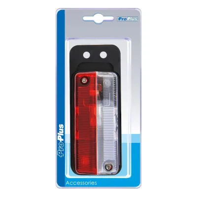 343711S - Luce di ingombro rosso/bianco 92x42mm il contenitore in confezioni blister