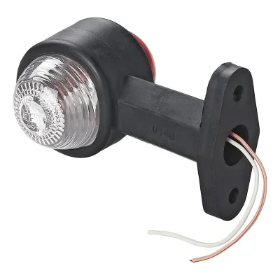 343717 - Utkants markør lampe rød / hvit 120mm rett