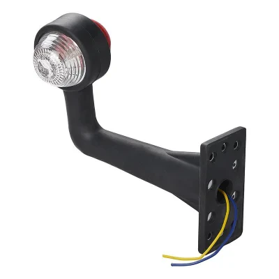 343719 - Outline marker lamp red/white 185mm right angle