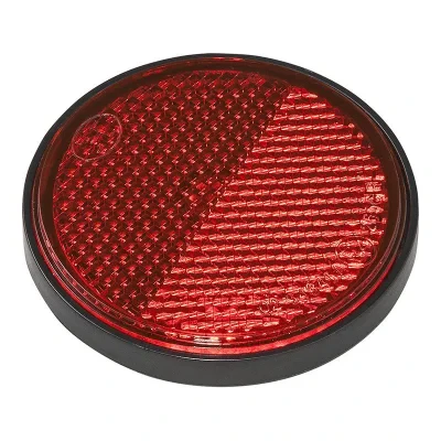 343763 - Reflektor rot 58mm selbstklebend mit Grundplatte