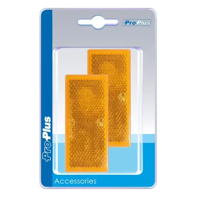 343767S - Reflektor orange 82x36mm selbstklebend 2 Stück im Blister