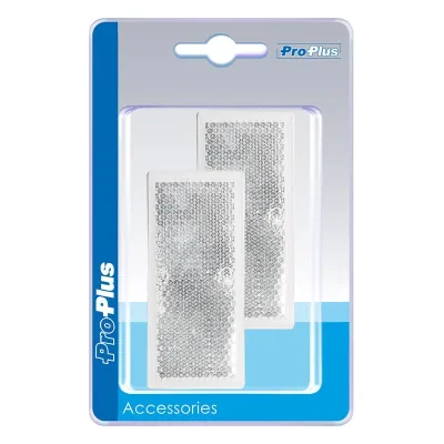 343768S - Reflector white 82x36mm self adhesive 2 pieces in blister