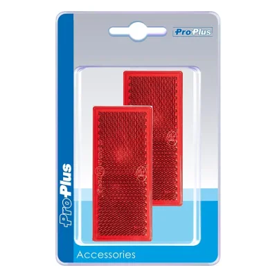 343769S - Reflector rojo autoadhesivo de 82x36mm en envase