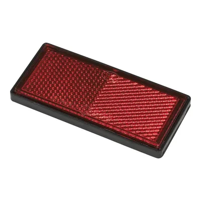 343772 - Reflektor rød 85x39mm selvklebende med bunnplate