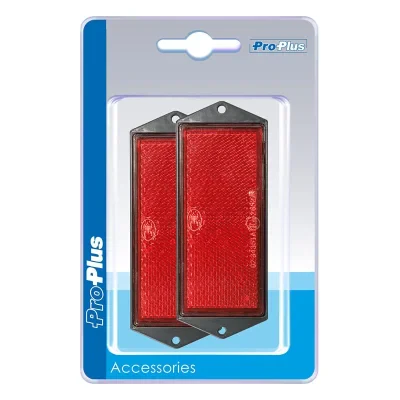 343779S - Catarifrangente rossa 104x40mm a vite 2 pezzi in confezioni blister