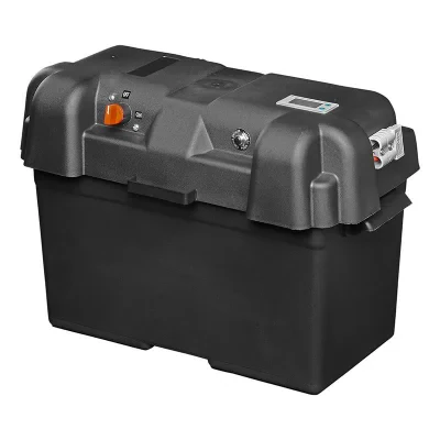 346984V03 - Batterilåda 35x18x23cm, 2x USB uttag, 1x 12V uttag - 2x Anderson koppling - voltmätare