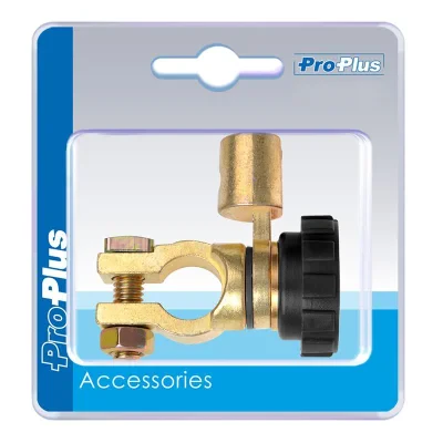 347023S - Battery terminal clamp (-) with disconnect switch round in blister