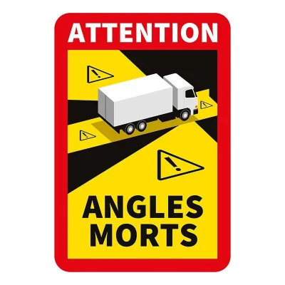 361260 - Klistermärke "Attention Angles Morts!" lastbil