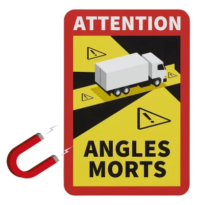 361261 - Magneetsticker  "Attention Angles Morts!" Vrachtwagen