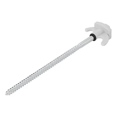 364679 - Tent peg 20cm metal screwable with plastic hook