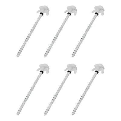 364679S - Zelthering 20cm Metall schraubbar mit Kunststoffhaken 6 Stück im Polybeutel