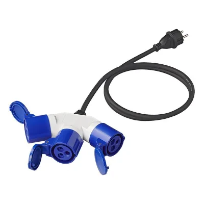 373513DE - Adapter cable 150cm 3x2.5mm² from Schuko plug to 3xCEE