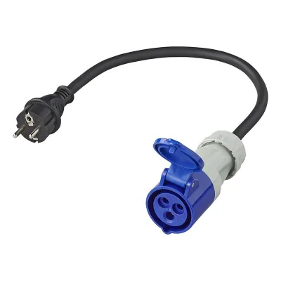 373526 - Cavo adattatore da 40cm 3x1,5mm² da presa Schuko a presa CEE