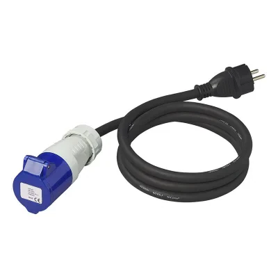 373527DE - Verloopkabel 150cm 3x2,5mm² van Schuko stekker naar CEE