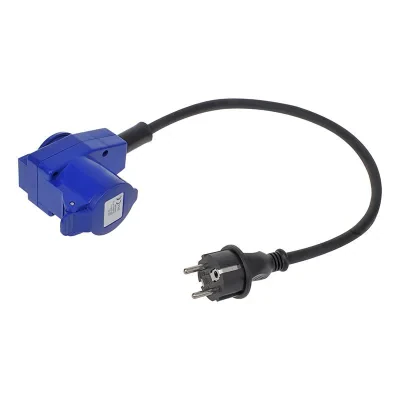373528 - Adapterkabel 40cm fra Schuko støpsel til CEE kontakt + Schuko stikkontakt