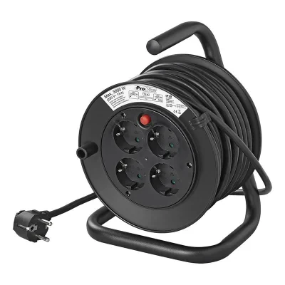 373835 - Cable reel Schuko 4-way 15M 3x1.5mm² VV