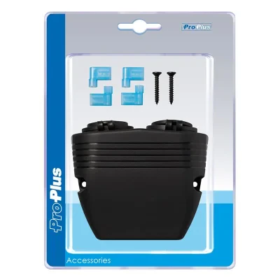 450462S - Ytmonterat set: DIN-uttag + dubbel USB-port typ A 2x2100mA i blåsförpackning