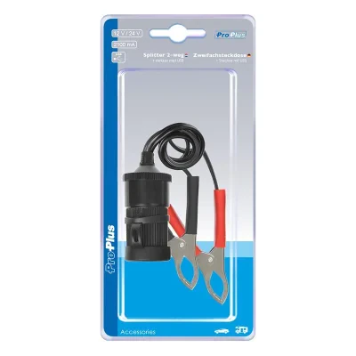 450562S - Encendedor de cigarrillos con terminales de la batería de 12V/24V-16A en envase