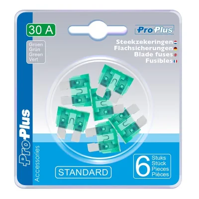 490341 - Flachsicherungen Standard 30A grün 6 Stück im Blister