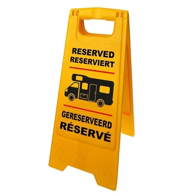 520140 - Markeerbord "Gereserveerd" voor camper