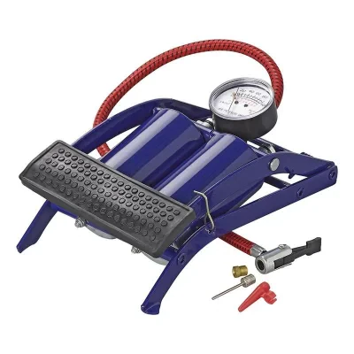 580205 - Foot pump double cylinder with manometer