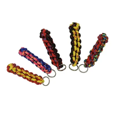 SF_164910 - Anheng med nøkkelring, 100mm, kort og sterk flette, assortert