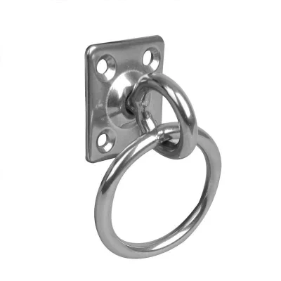 SF_577836 - Ringplate med ring og swivel, 33x38x6mm, RVS AISI 316, 4 hull