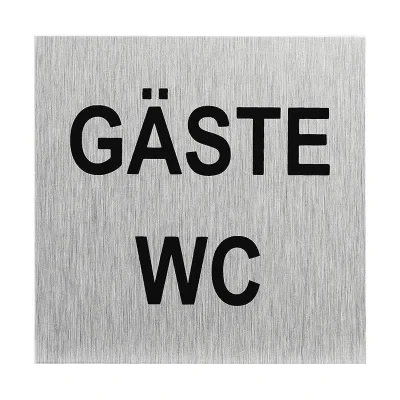 SF_972064 - Aluminium dørskilt " Gäste WC " 60x60mm