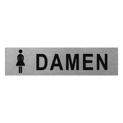 SF_972075 - Aluminium Türschild " Frau / Damen " 160x40mm