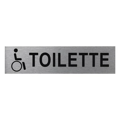 SF_972077 - Aluminium deurbordje " Behindertentoilette " 160x40mm