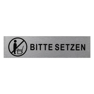 SF_972080 - Aluminium door sign " Bitte Setzen " 160x40mm