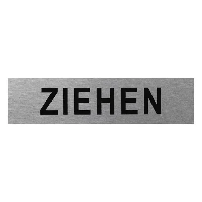 SF_972084 - Aluminium door sign " Ziehen " 160x40mm