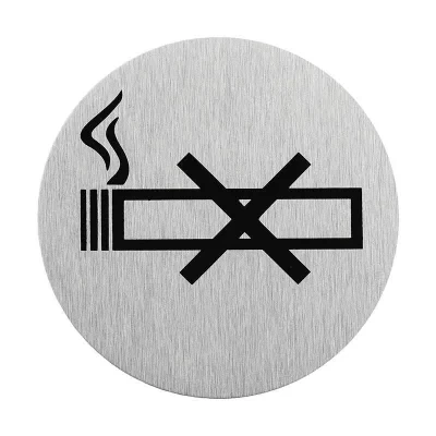 SF_972093 - Aluminium door sign " pictogram no smoking " Ø75mm