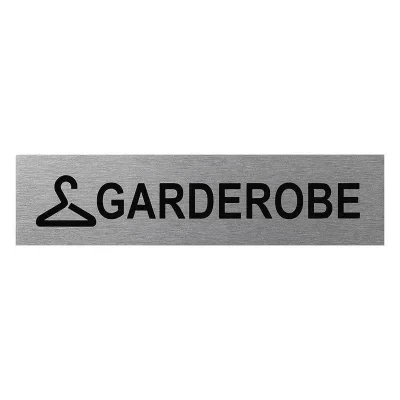 SF_972110 - Aluminium deurbordje " Garderobe " 160x40mm