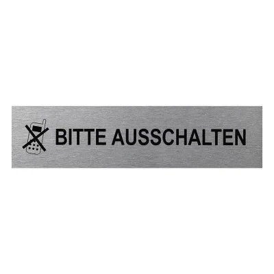 SF_972111 - Aluminium Türschild " Handy bitte aus schalten " 160x40mm