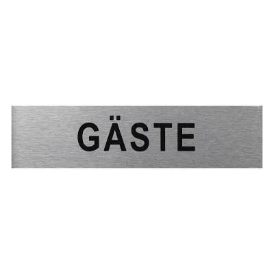 SF_972115 - Aluminium deurbordje " Gäste " 160x40mm