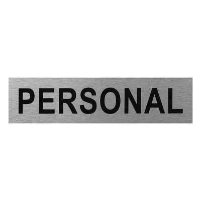 SF_972116 - Aluminium deurbordje " Personal " 160x40mm
