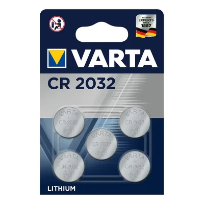 VA_CR2032VA5 - Varta Lithium CR2032 knappebatterier 3V 5 stykk i bisterpakning