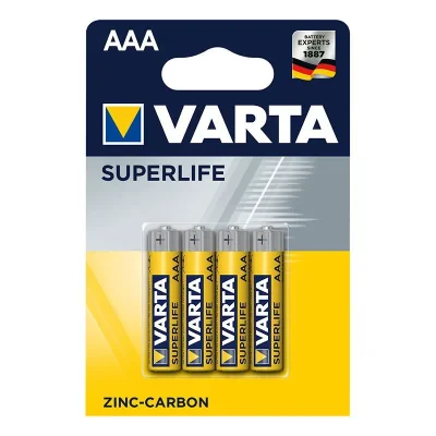 VA_R03VASUPERBP4 - Varta Superlife batterijen AAA 4 stuks in blister