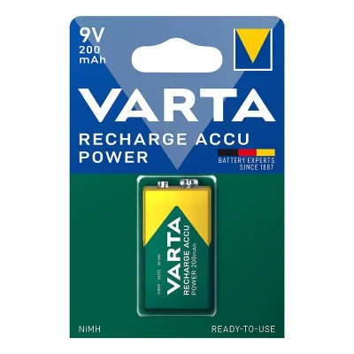 VA_VN12804 - Varta Recharge Accu Power batterij 9V 200 mAh in blister