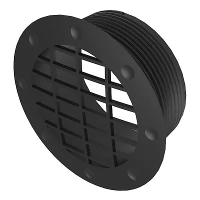 WHALE_DX6536B - Whale air duct fixed ventilation grille 65 mm black
